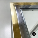 Italian modern Console in glass, brass and steel by Nanda Vigo, 1970s