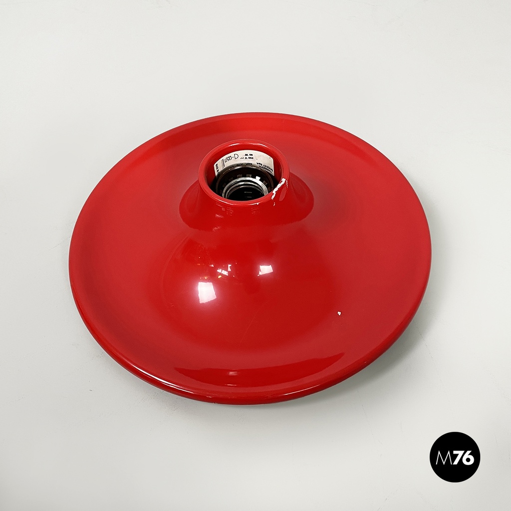 Italian modern Red metal Wall lamp by Sankey Targetti, 1970s