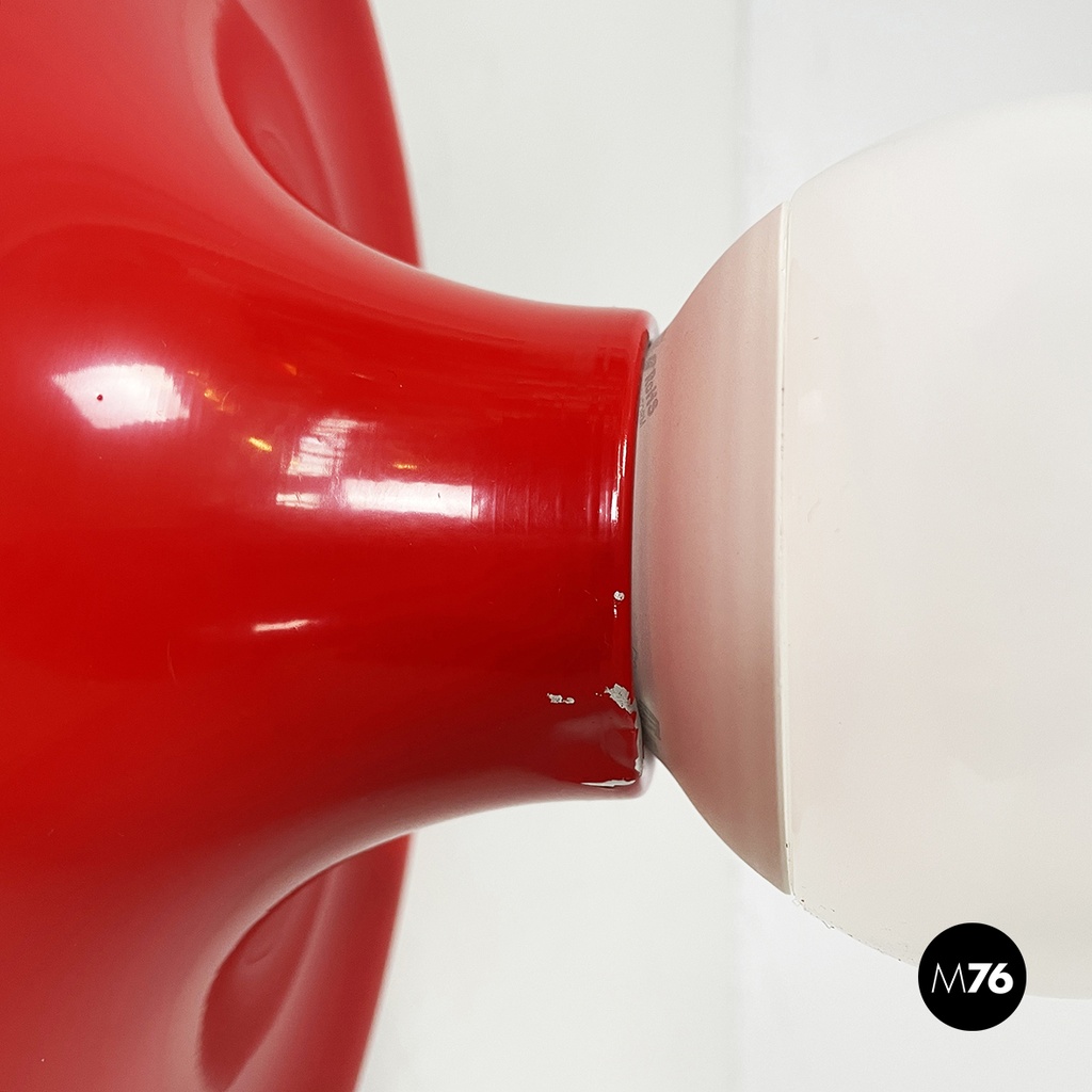 Italian modern Red metal Wall lamp by Sankey Targetti, 1970s