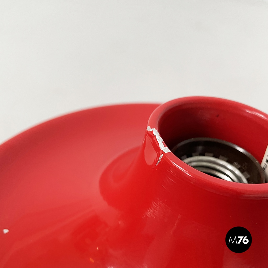 Italian modern Red metal Wall lamp by Sankey Targetti, 1970s
