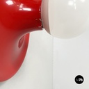 Italian modern Red metal Wall lamp by Sankey Targetti, 1970s