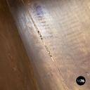 Italian antique wooden chest with inlay decorations and folding top, early 1800s