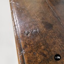 Italian antique wooden chest with inlay decorations and folding top, early 1800s