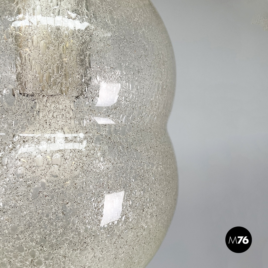 Italian mid-century modern Glass Chandelier Bilobo by Tobia Scarpa Flos, 1960s