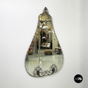 Italian mid-century modern Wall mirror with iron curl details, 1960s