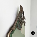 Italian mid-century modern Wall mirror with iron curl details, 1960s