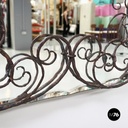 Italian mid-century modern Wall mirror with iron curl details, 1960s