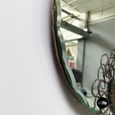 Italian mid-century modern Wall mirror with iron curl details, 1960s