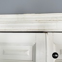Italian Double swing door entirely in white wood, early 1900s