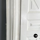Italian Double swing door entirely in white wood, early 1900s