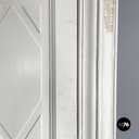 Italian Double swing door entirely in white wood, early 1900s