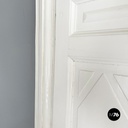 Italian Double swing door entirely in white wood, early 1900s
