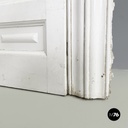 Italian Double swing door entirely in white wood, early 1900s