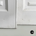 Italian Double swing door entirely in white wood, early 1900s