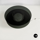 Italian space age Coffee table with lamp in smoked glass and plexiglass, 1970s