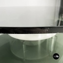 Italian space age Coffee table with lamp in smoked glass and plexiglass, 1970s