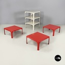 Italian space age Plastic coffee table Demetrio 45 by Magistretti Artemide 1970s