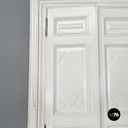 Italian Double swing door entirely in white wood, early 1900s
