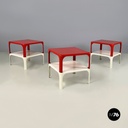 Italian space age Plastic coffee table Demetrio 45 by Magistretti Artemide 1970s