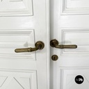 Italian Double swing door entirely in white wood, early 1900s