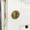 Italian Double swing door entirely in white wood, early 1900s