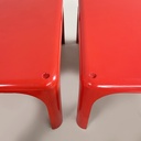 Italian space age Plastic coffee table Demetrio 45 by Magistretti Artemide 1970s