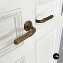 Italian Double swing door entirely in white wood, early 1900s