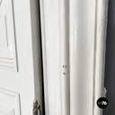Italian Double swing door entirely in white wood, early 1900s