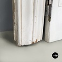 Italian Double swing door entirely in white wood, early 1900s
