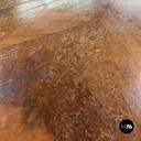 Italian antique wooden round coffee table with inlay decorations, early 1900s