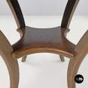 Italian antique wooden round coffee table with inlay decorations, early 1900s