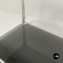 Italian modern Coffee tables in smoked glass and chromed metal, 1980s