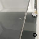 Italian modern Coffee tables in smoked glass and chromed metal, 1980s