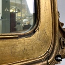 Italian antique rectangular wall mirror decorated gold leaf wood frame, 1850s