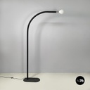 Italian modern Black embossed metal floor lamp by Tito Agnoli Bieffeplast, 1970s