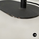 Italian modern Black embossed metal floor lamp by Tito Agnoli Bieffeplast, 1970s