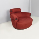 Italian modern Red armchair Toro by Luigi Caccia Dominioni for Azucena, 1980s