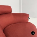 Italian modern Red armchair Toro by Luigi Caccia Dominioni for Azucena, 1980s