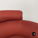 Italian modern Red armchair Toro by Luigi Caccia Dominioni for Azucena, 1980s