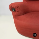 Italian modern Red armchair Toro by Luigi Caccia Dominioni for Azucena, 1980s