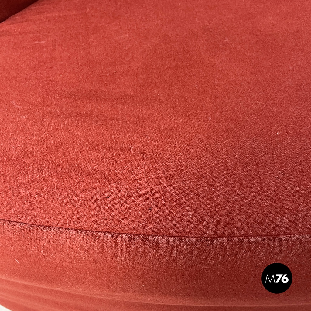 Italian modern Red armchair Toro by Luigi Caccia Dominioni for Azucena, 1980s