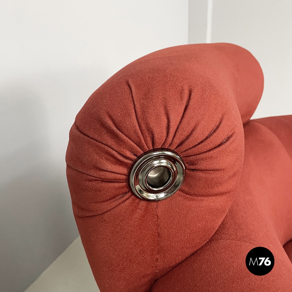 Italian modern Red armchair Toro by Luigi Caccia Dominioni for Azucena, 1980s