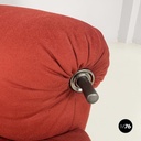 Italian modern Red armchair Toro by Luigi Caccia Dominioni for Azucena, 1980s