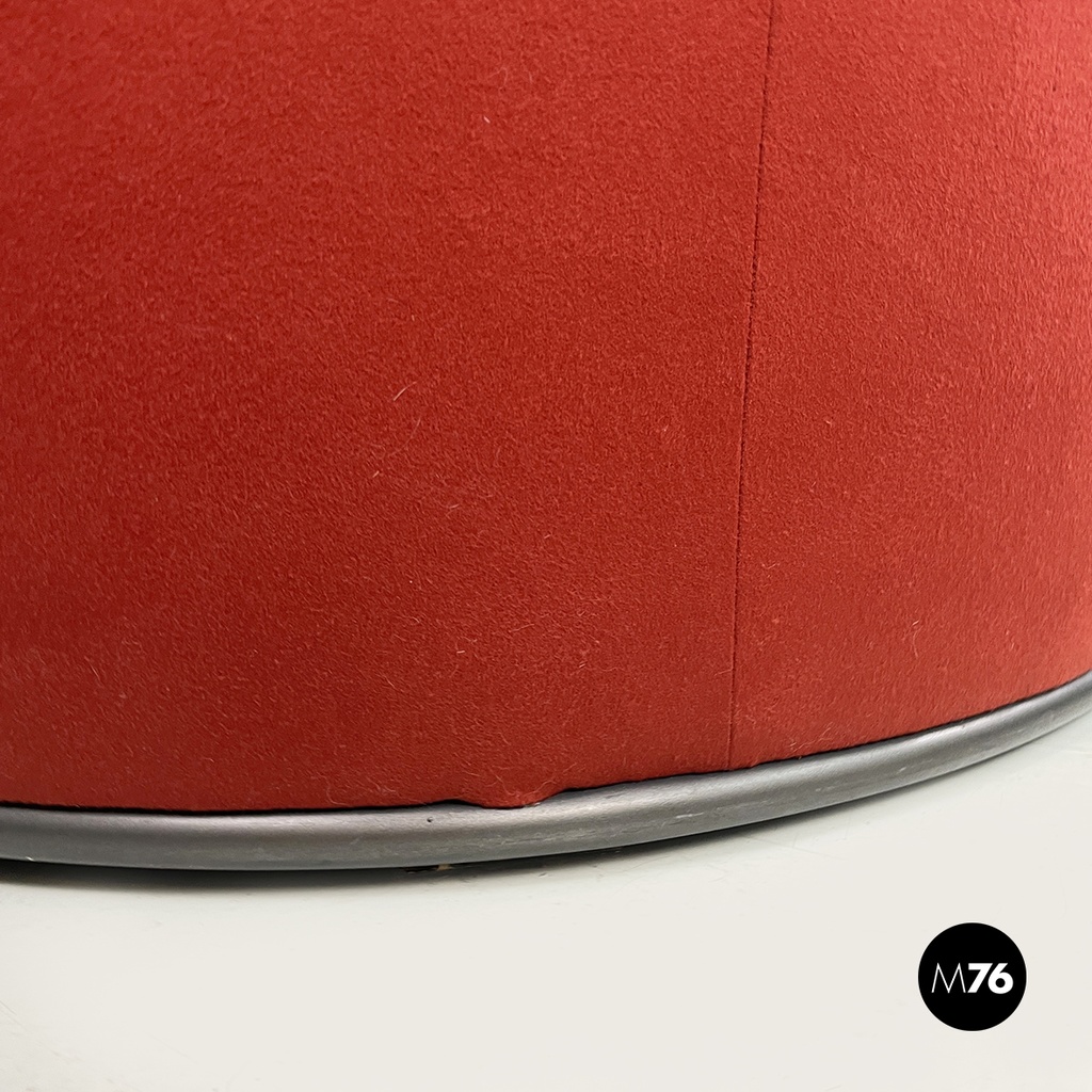 Italian modern Red armchair Toro by Luigi Caccia Dominioni for Azucena, 1980s