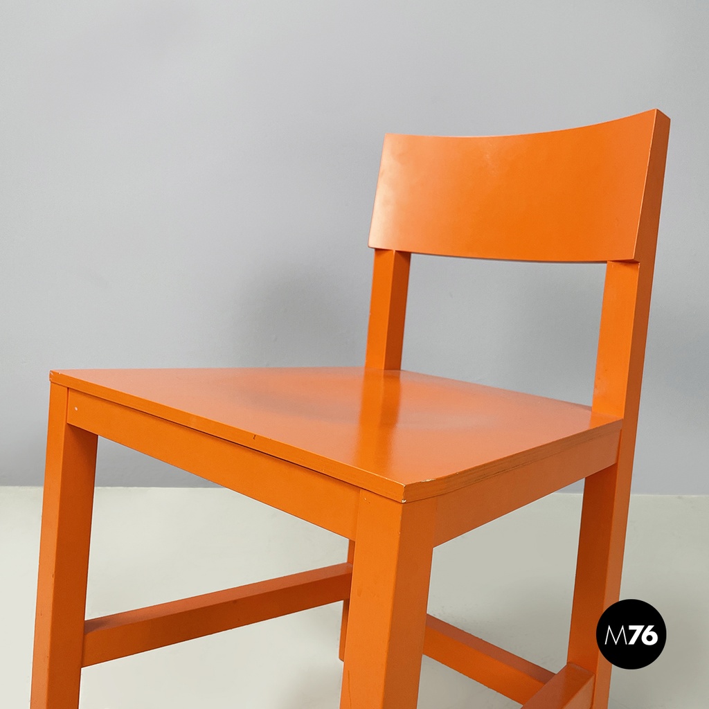 Netherlands modern Orange lacquered wooden chairs by Moooi, 2000s