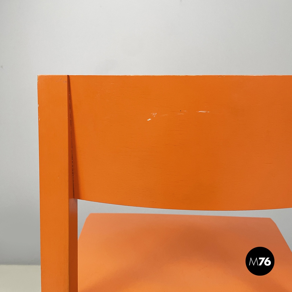 Netherlands modern Orange lacquered wooden chairs by Moooi, 2000s