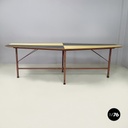 Italian mid-century modern Dining table in wood, formica and iron, 1950s