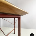 Italian mid-century modern Dining table in wood, formica and iron, 1950s