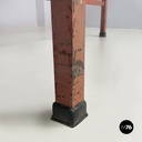 Italian mid-century modern Dining table in wood, formica and iron, 1950s