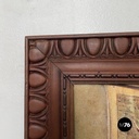 Italian mid-century modern picture with wooden decorated frame, 1960s